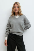 V-neck knitted sweater
