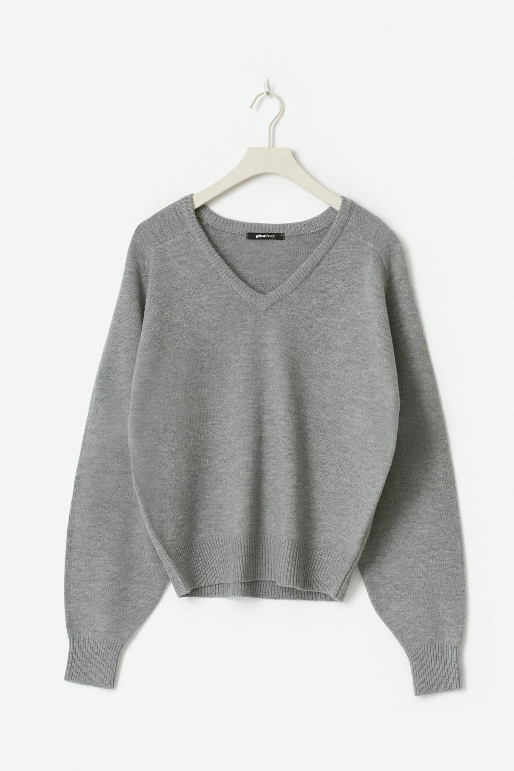 V-neck knitted sweater