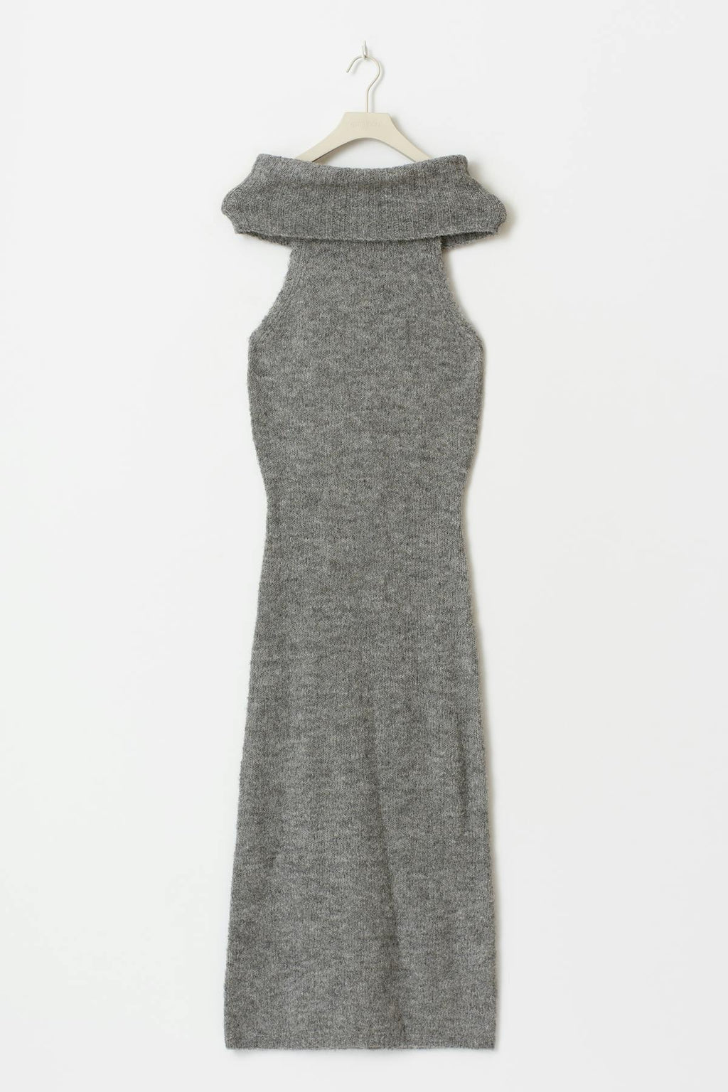 Sleeveless polo knitted dress