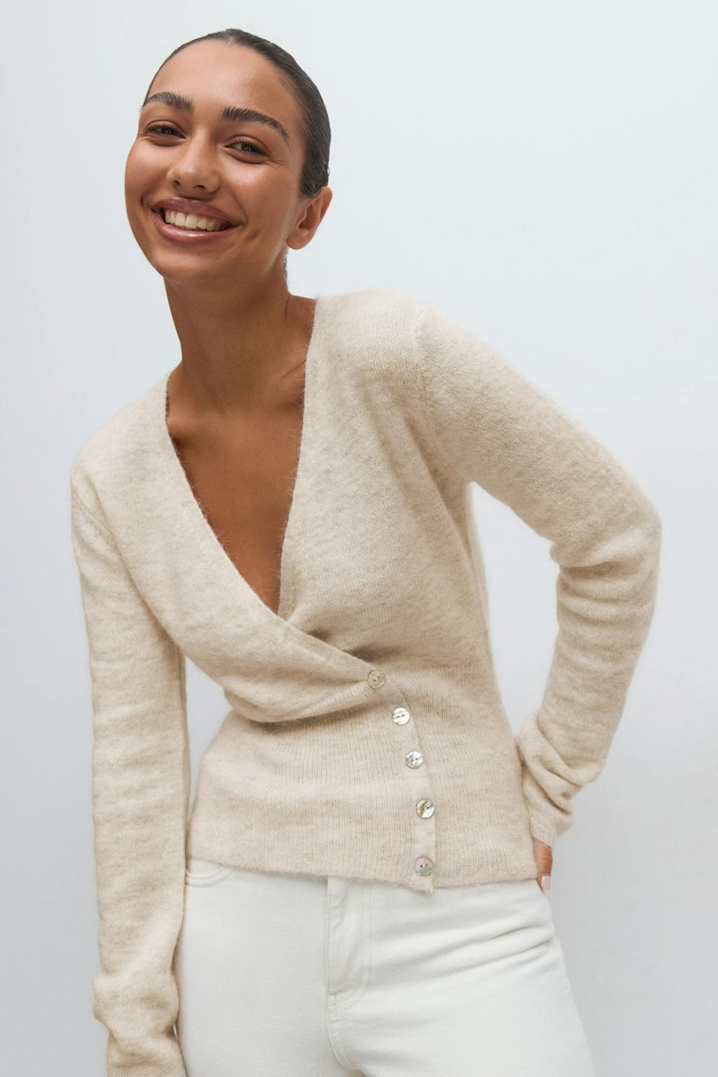 Alpaca blend knitted top