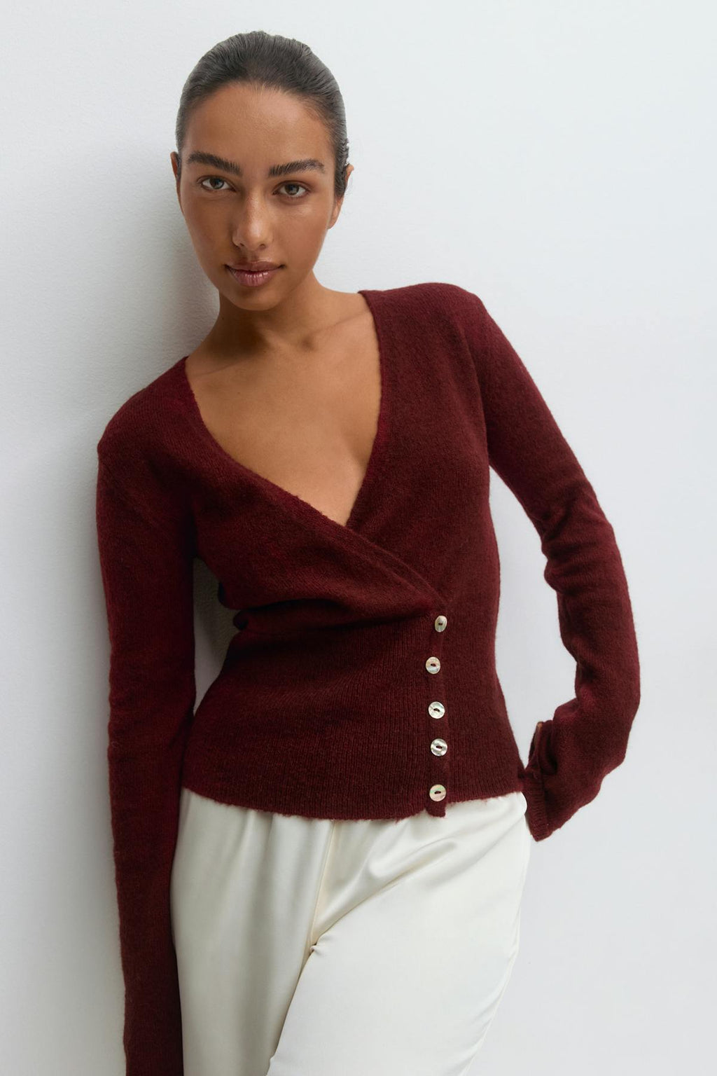 Alpaca blend knitted top