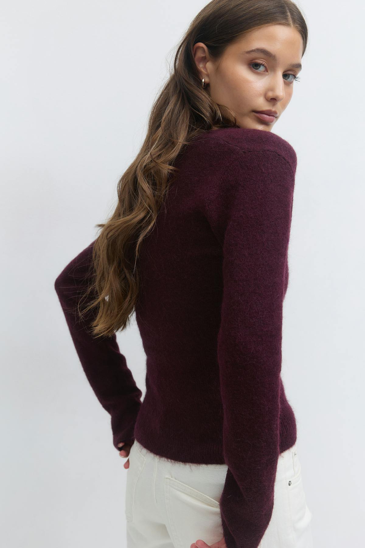 Alpaca blend knitted top
