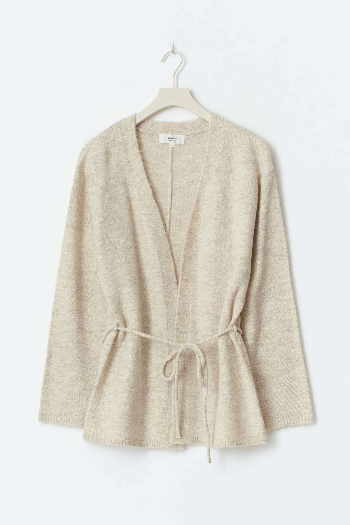 Mid knitted wrap cardigan