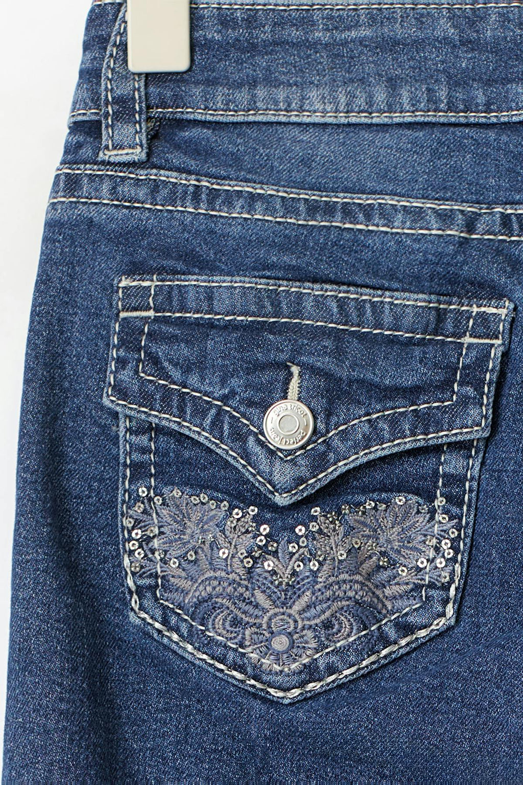 Decorated flare tall jeans
