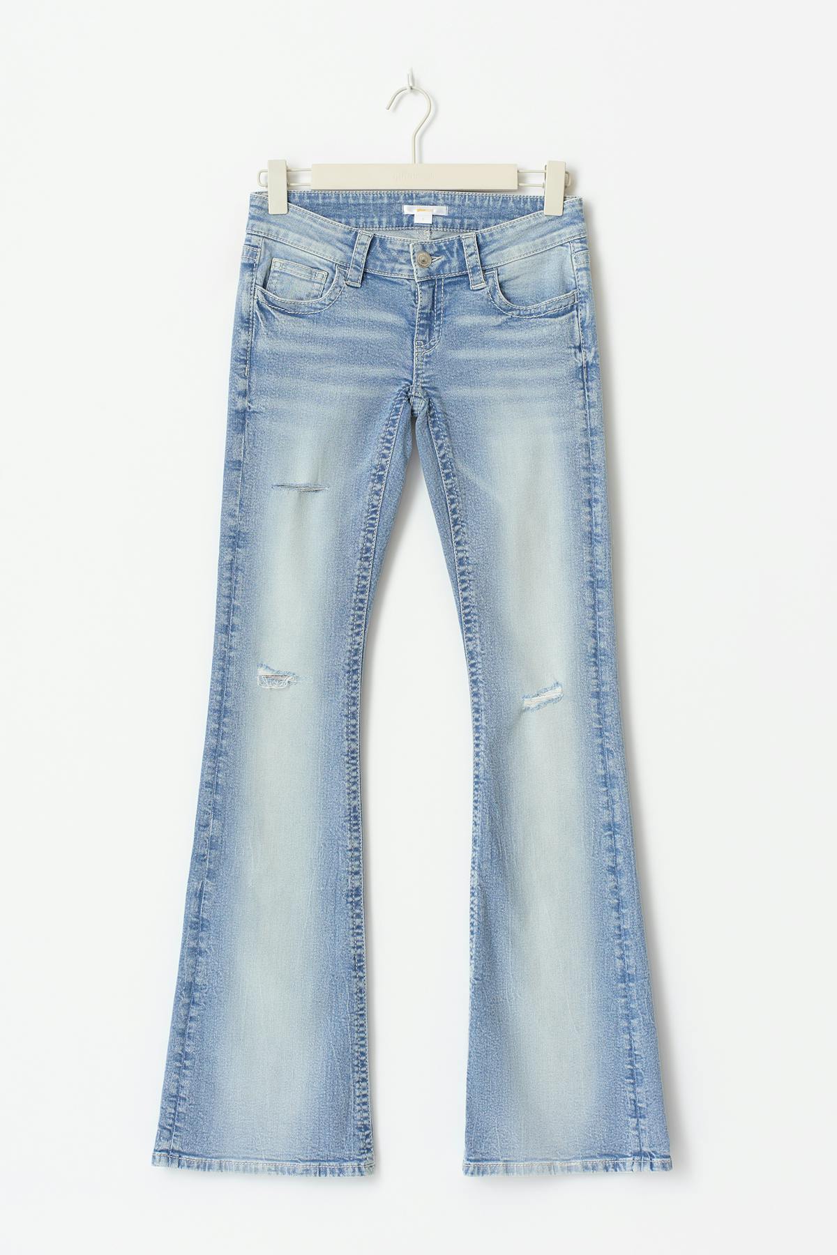 Decorated flare tall jeans