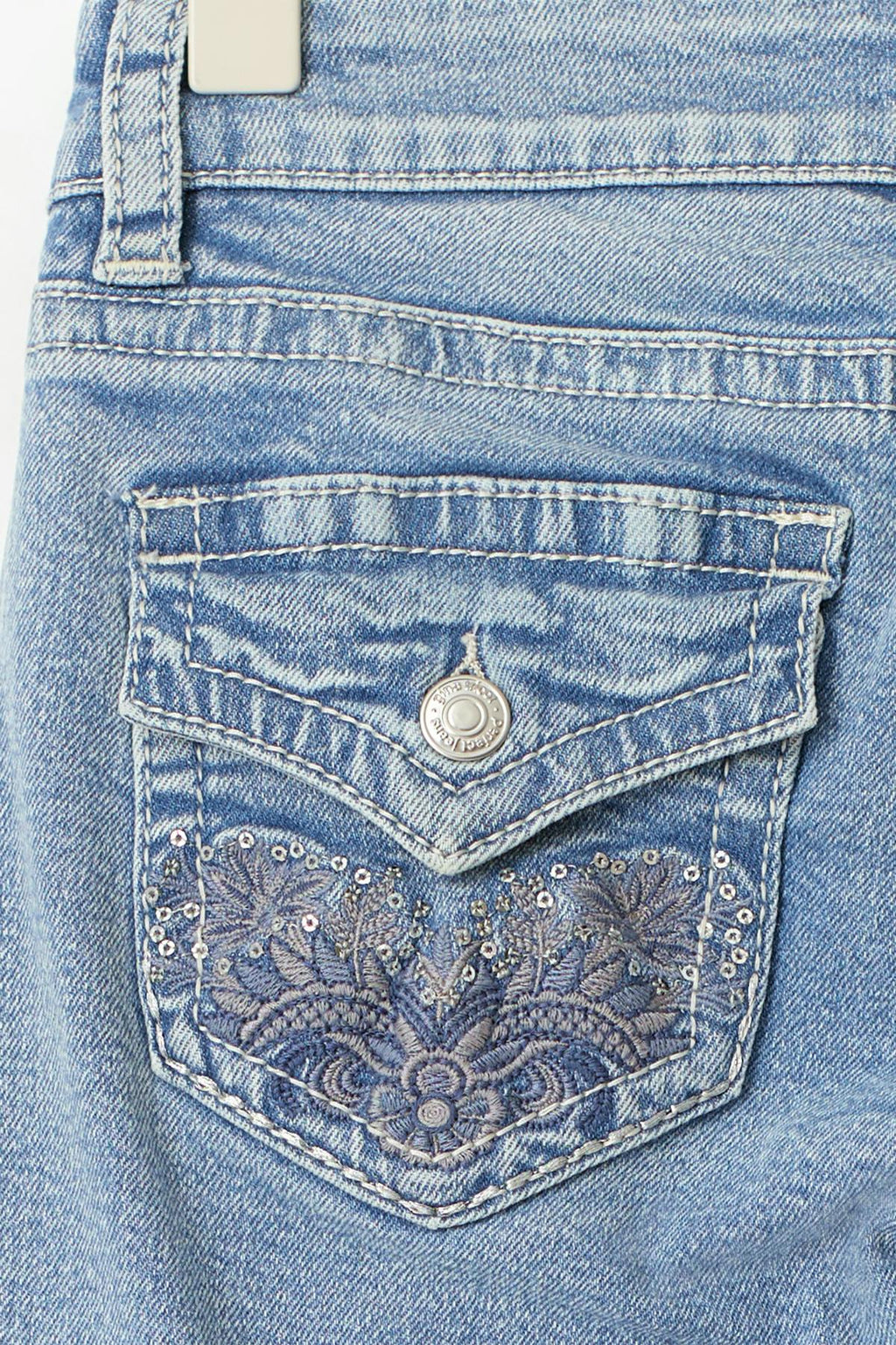 Decorated flare tall jeans
