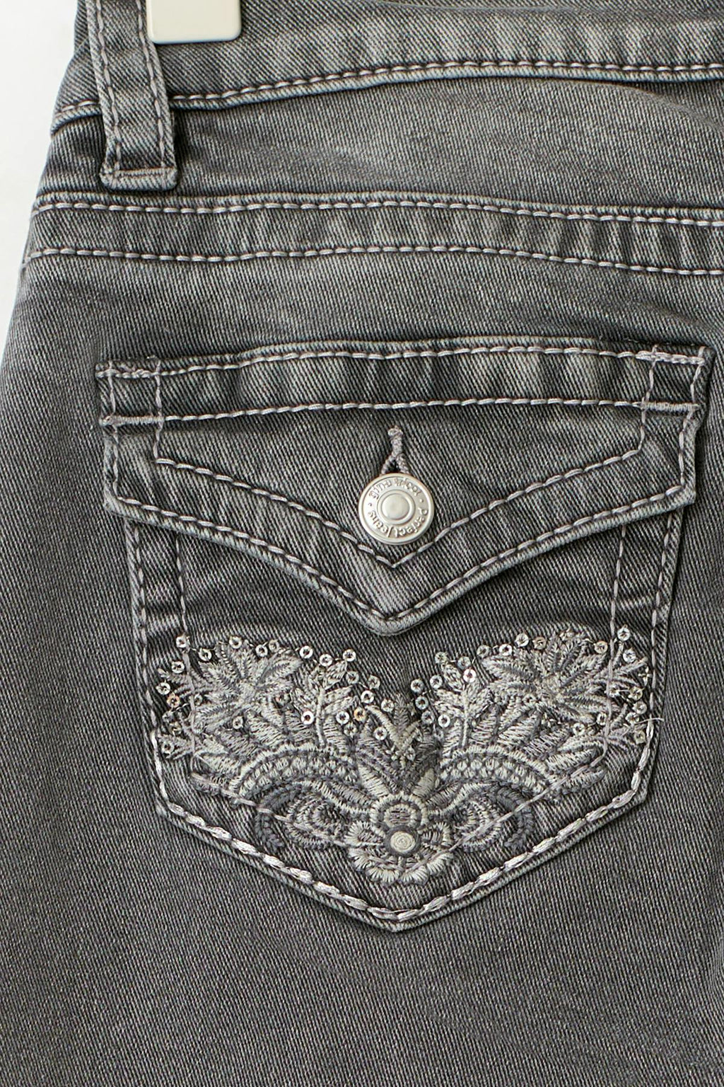 Decorated flare tall jeans