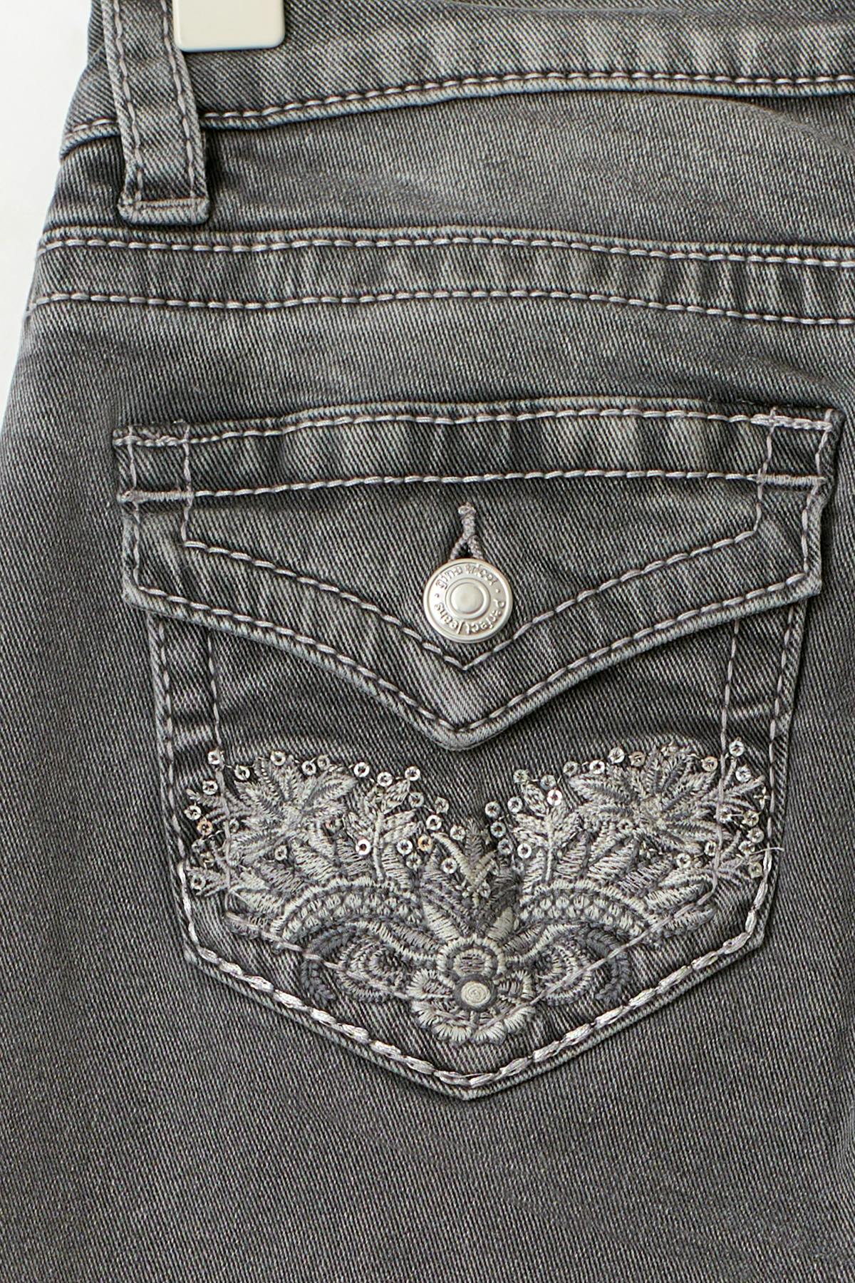 Decorated flare tall jeans
