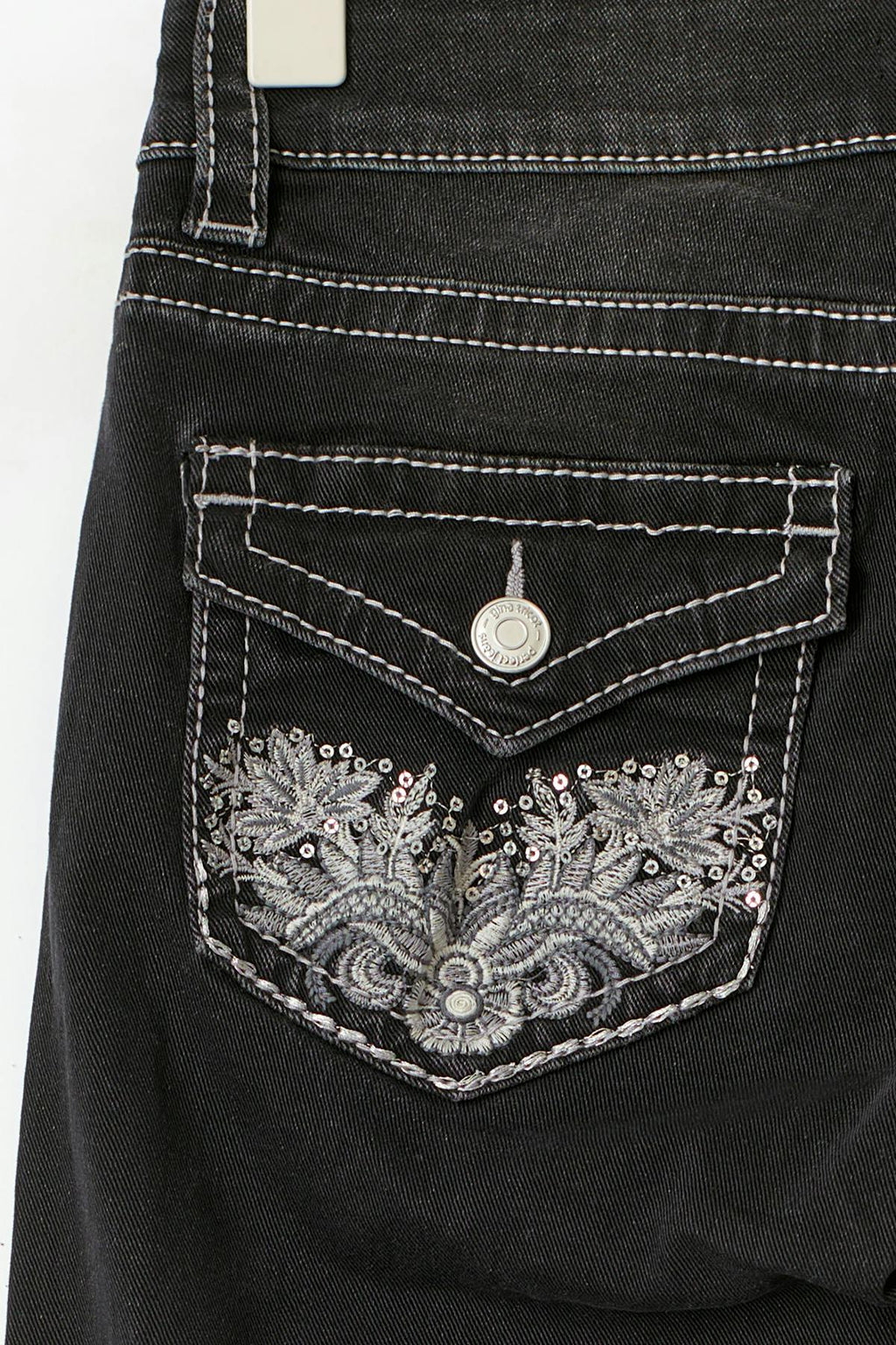 Decorated flare tall jeans