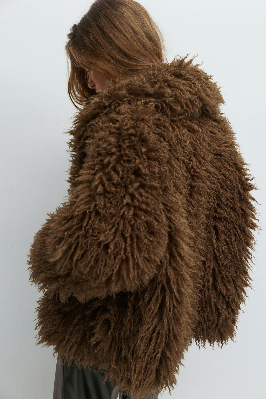 Faux fur short jacket