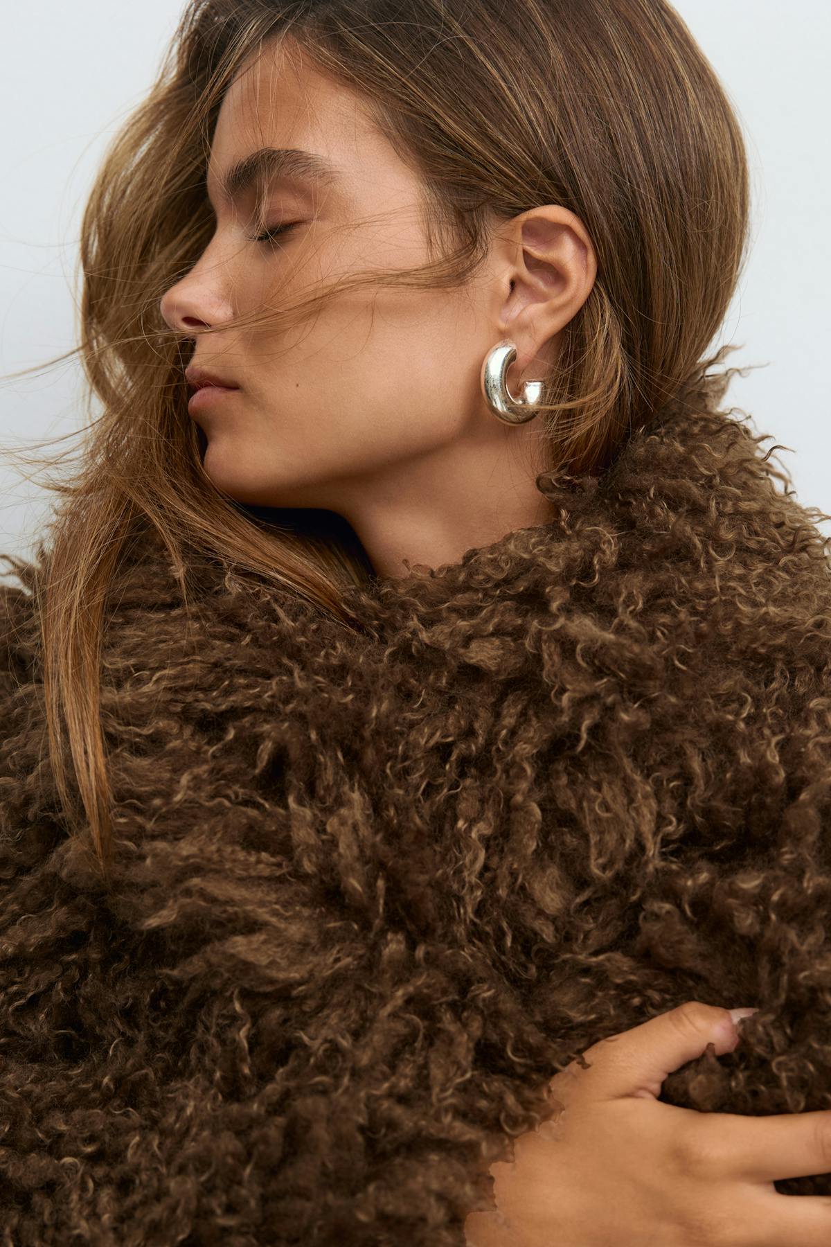 Faux fur short jacket