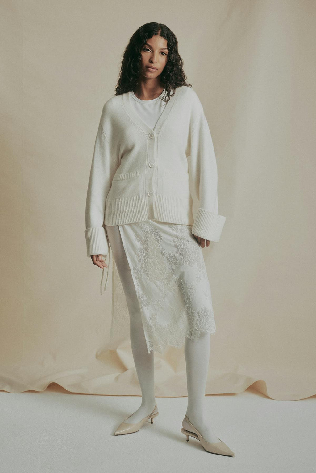 Merino wool knitted cardigan