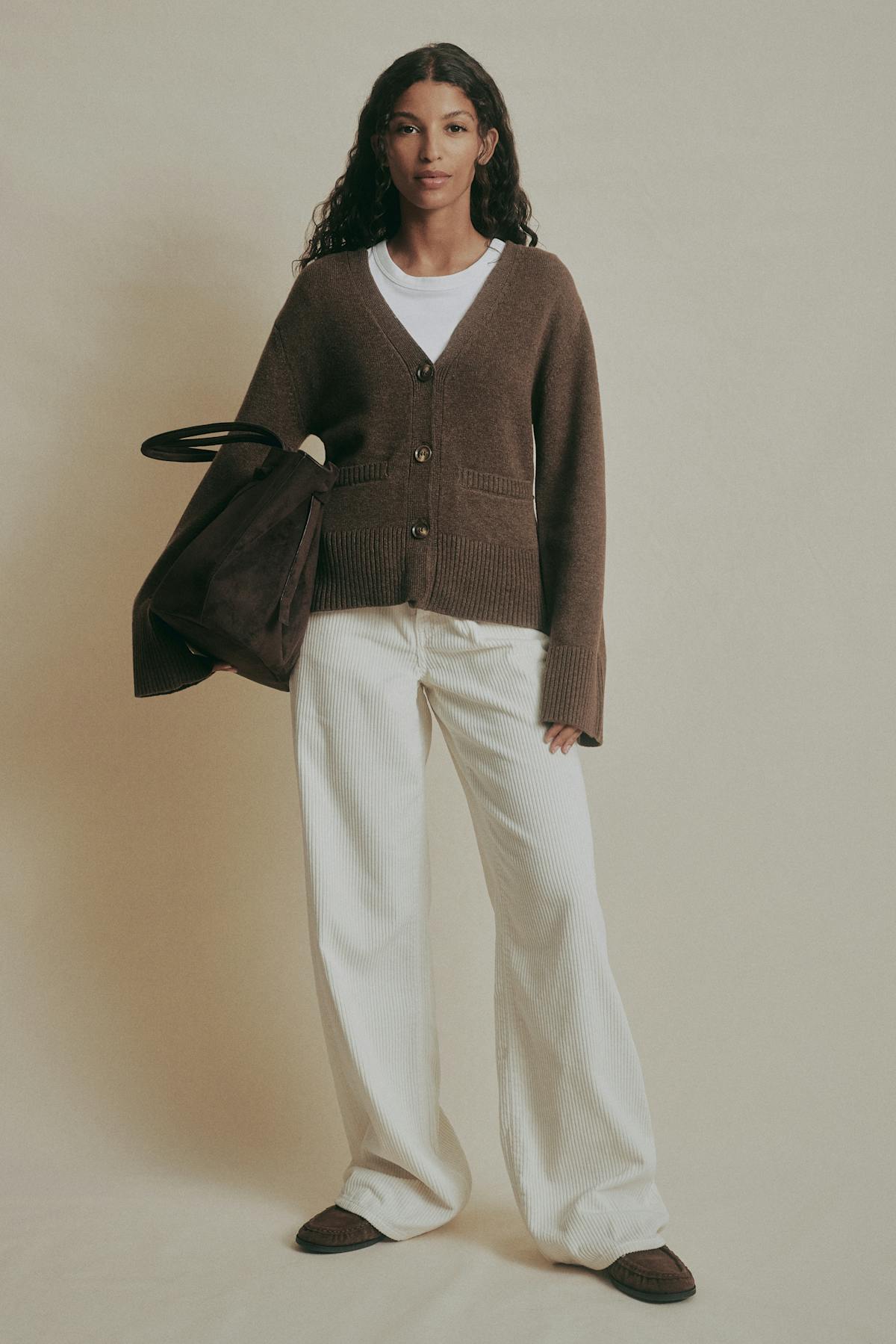 Merino wool knitted cardigan