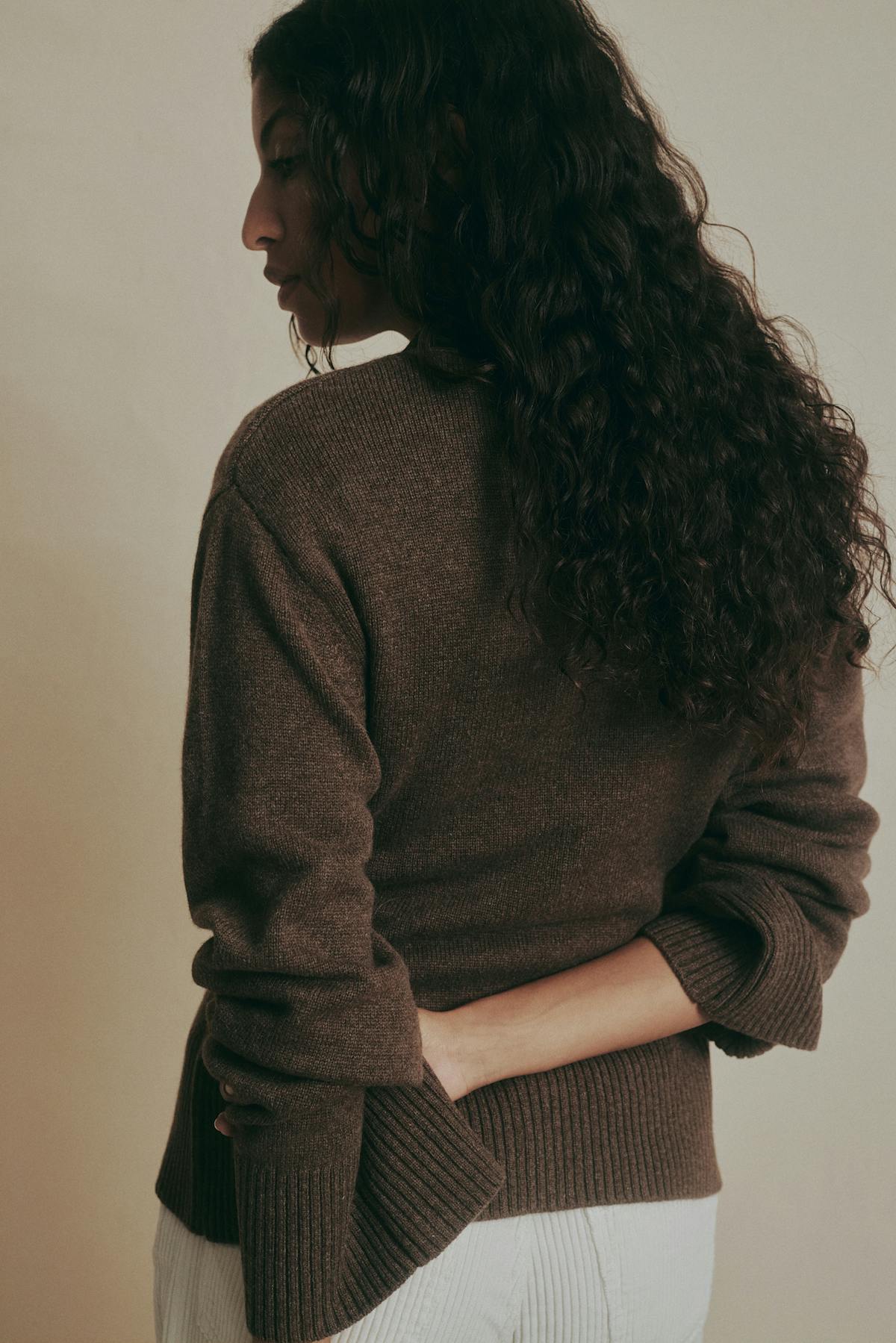 Merino wool knitted cardigan