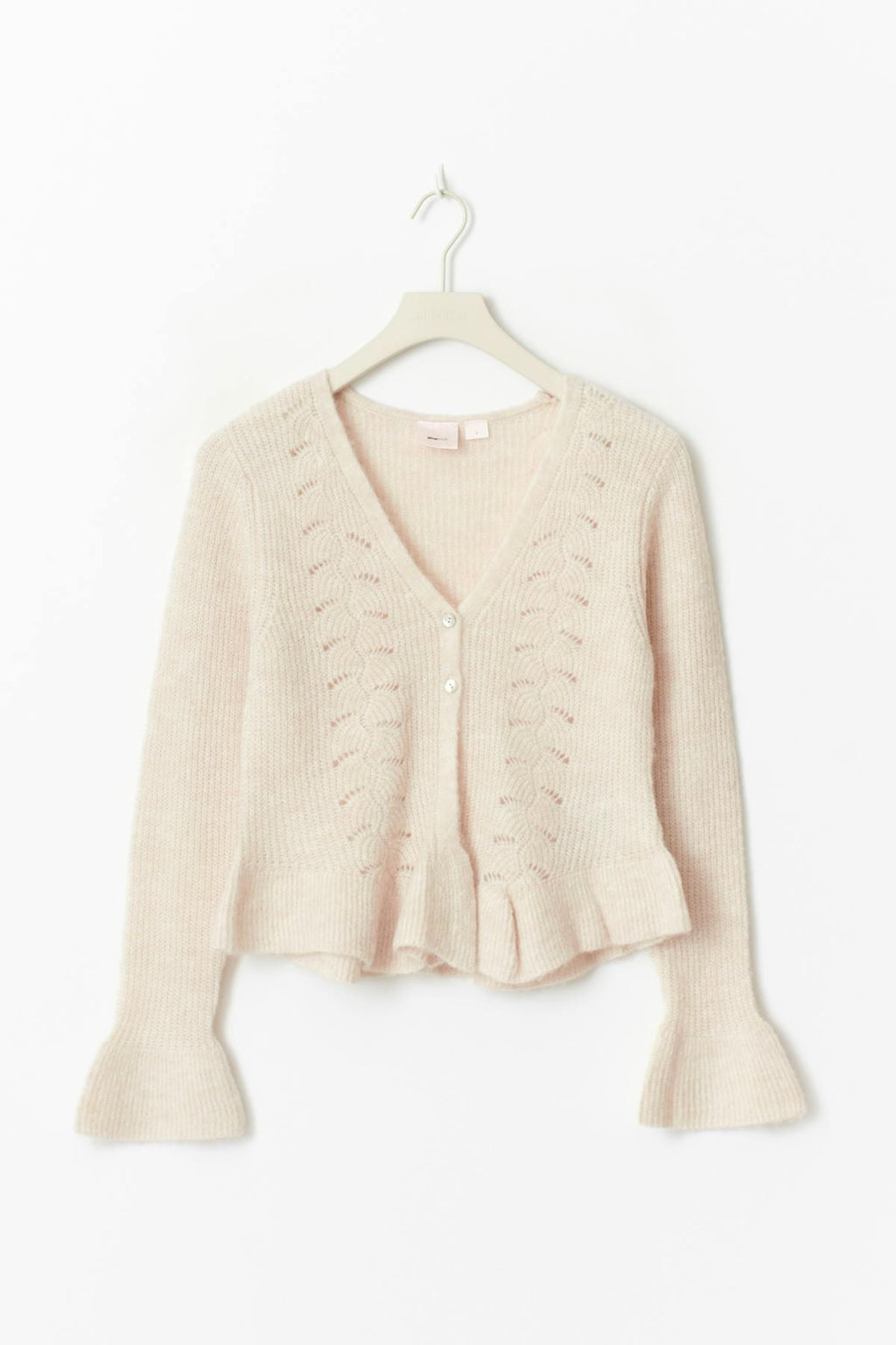 Y knitted tie cardigan