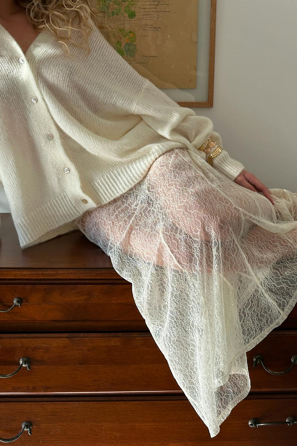 Lace slip dress