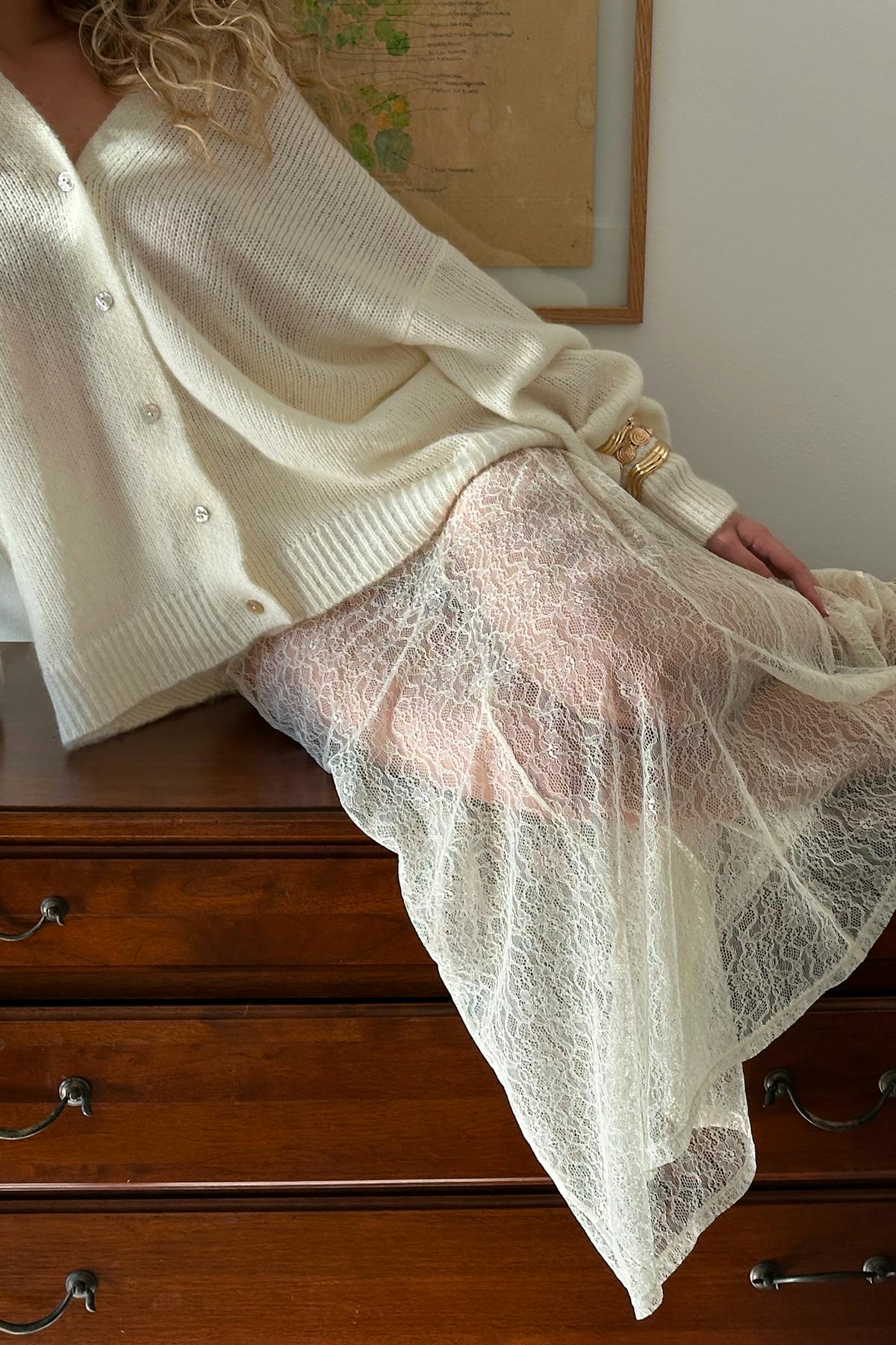 Lace slip dress