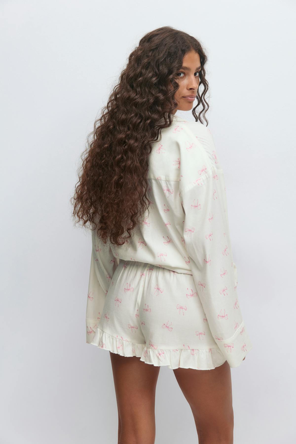 Flannel frill shorts