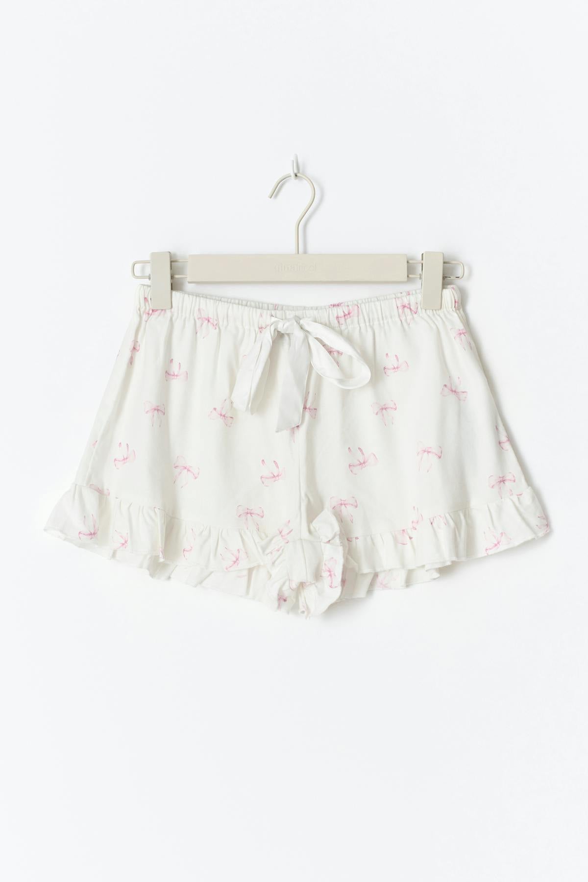 Flannel frill shorts