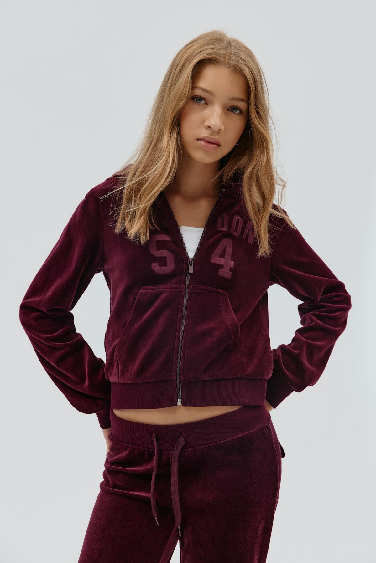 Y velour zip hood