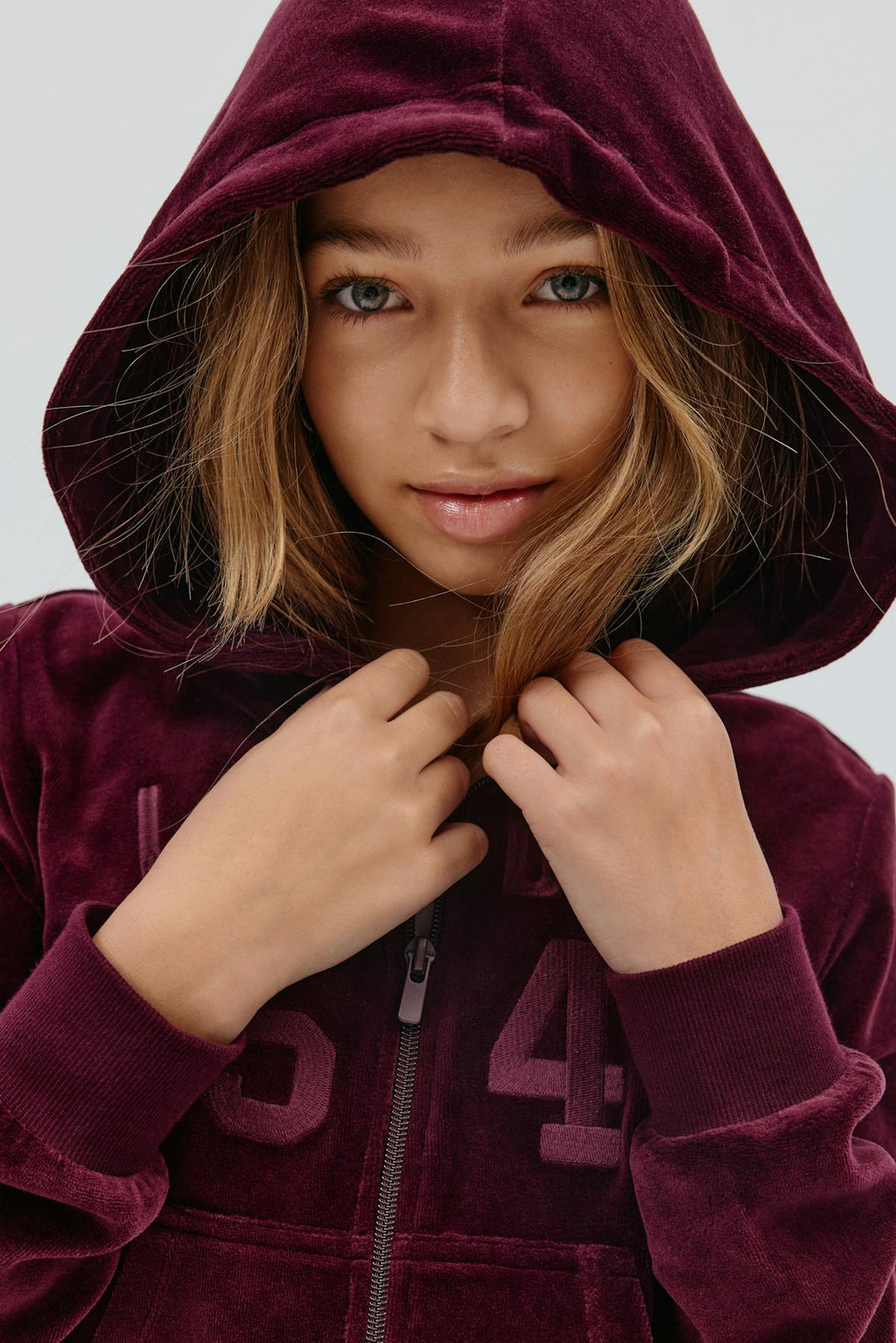 Y velour zip hood