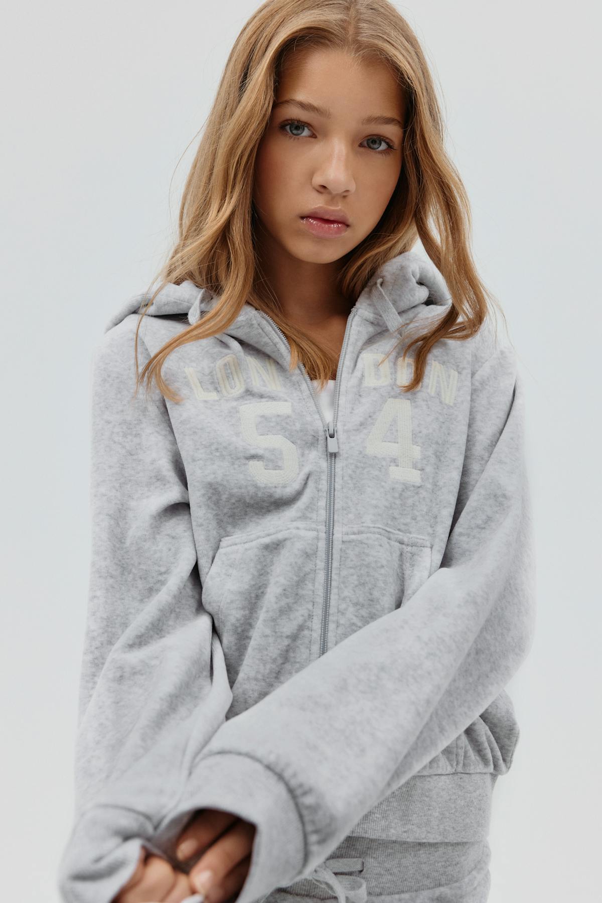 Y velour zip hood
