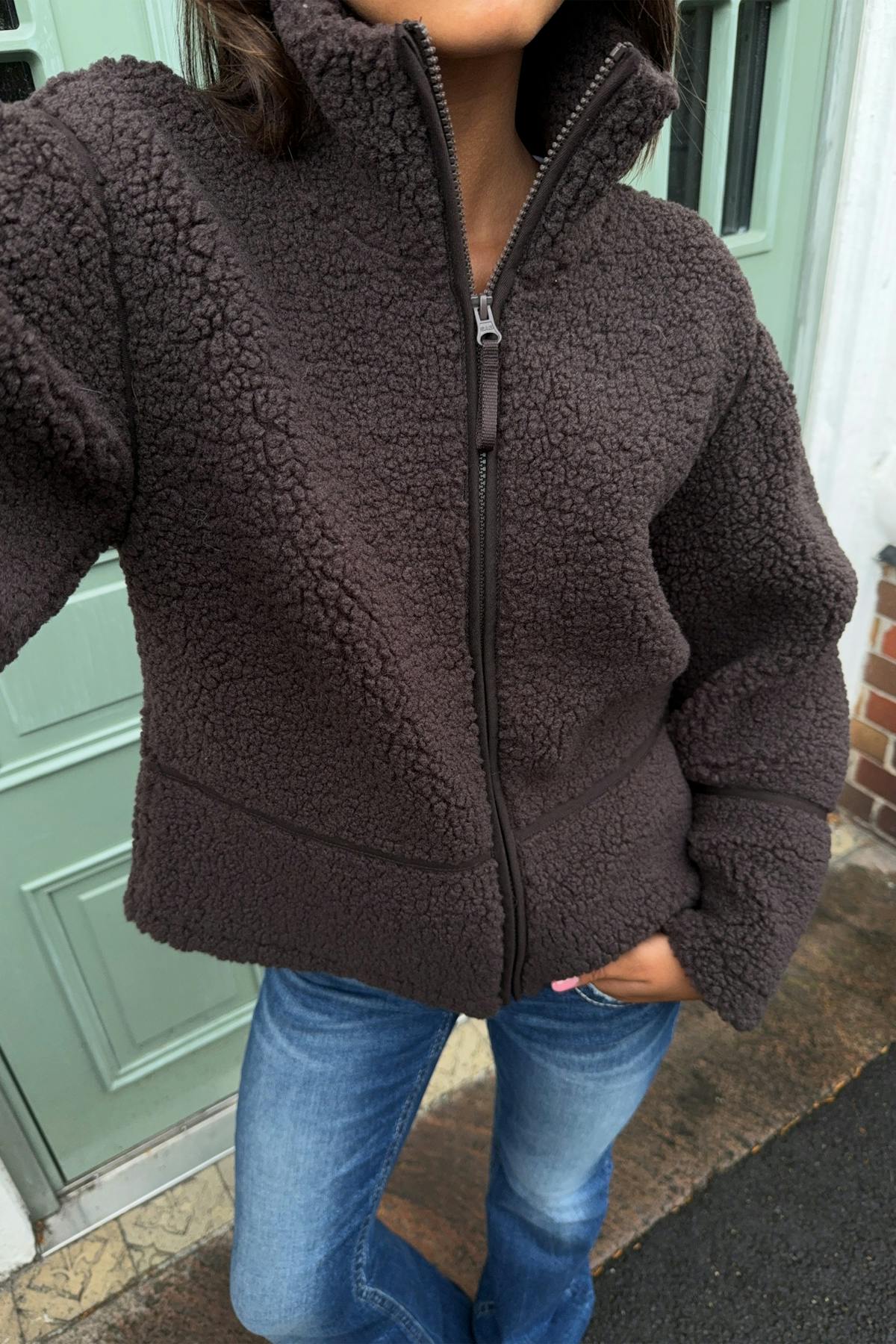 Y pile zip jacket