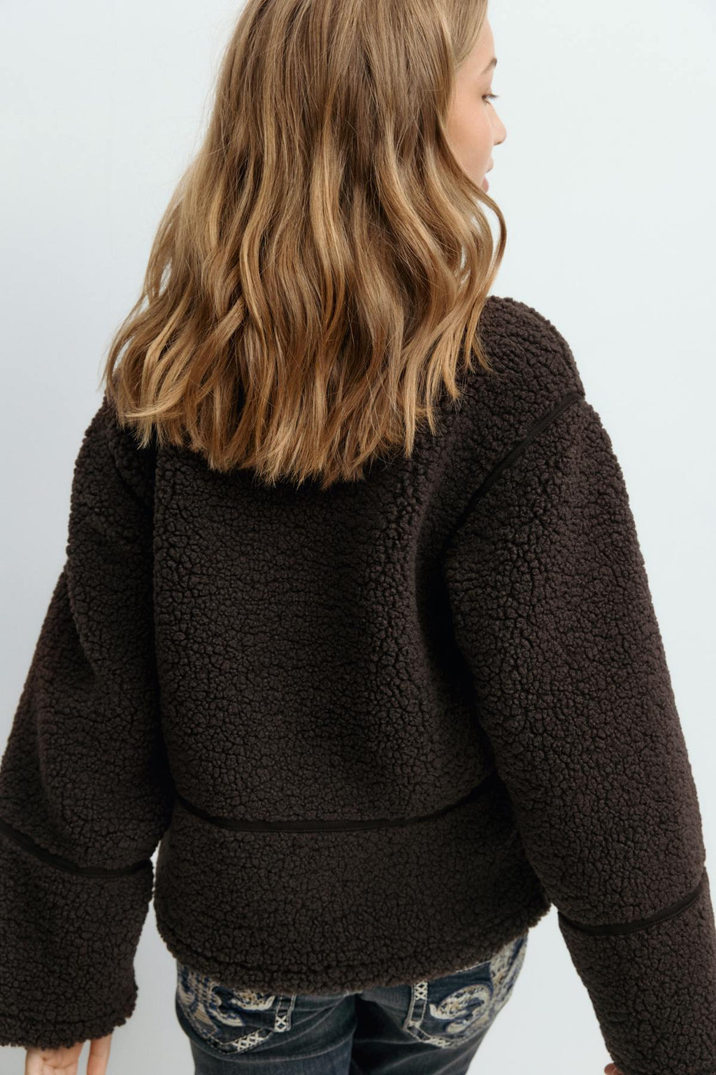 Y pile zip jacket