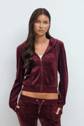 14+ velour zip hood