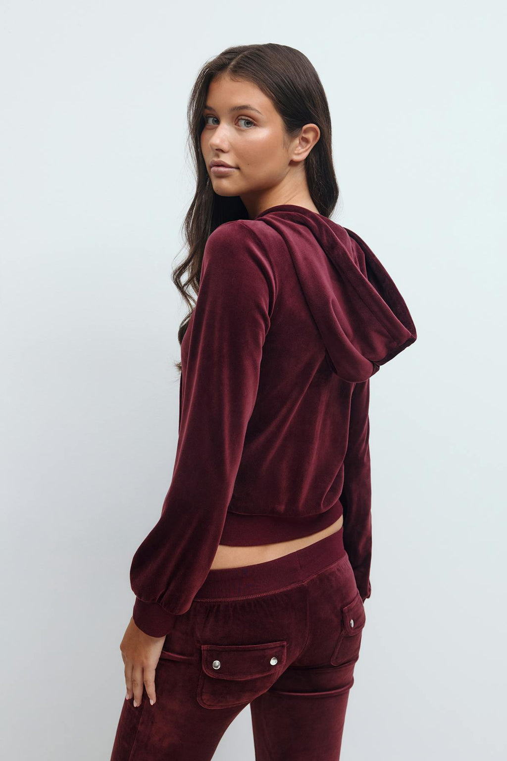 14+ velour zip hood