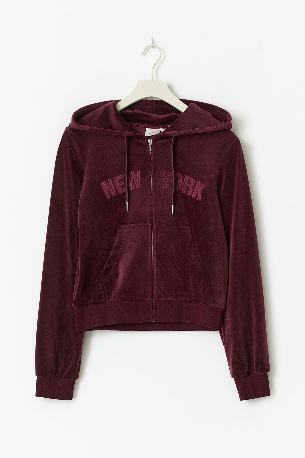 14+ velour zip hood
