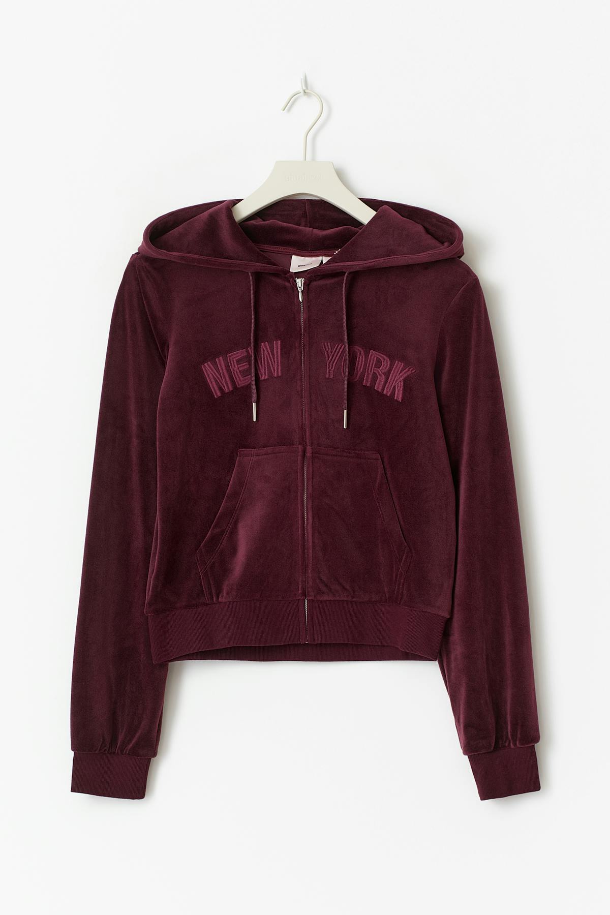 14+ velour zip hood