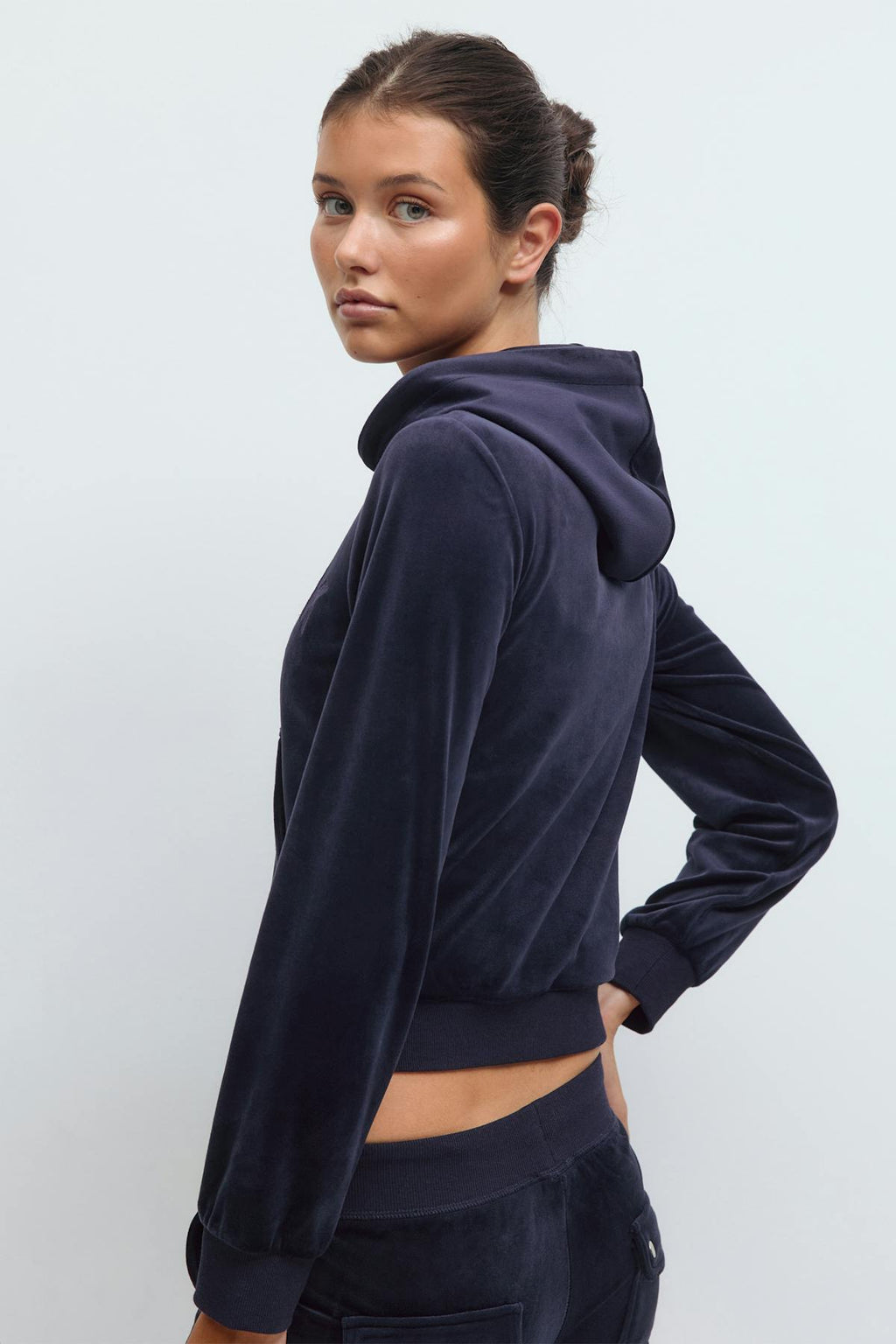 14+ velour zip hood