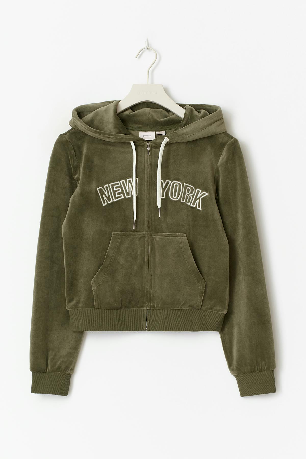 14+ velour zip hood