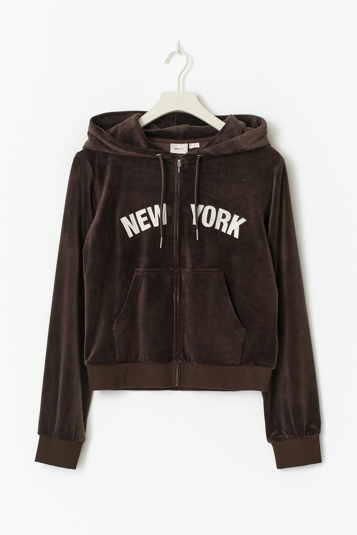 14+ velour zip hood