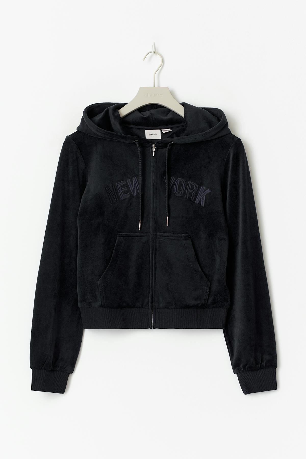 14+ velour zip hood