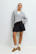 Pleated mini skirt