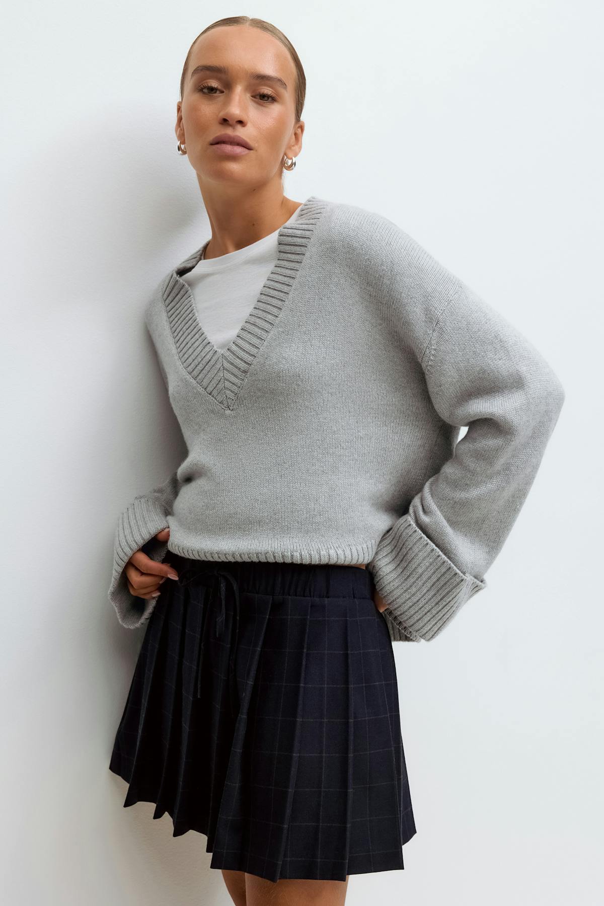 Pleated mini skirt