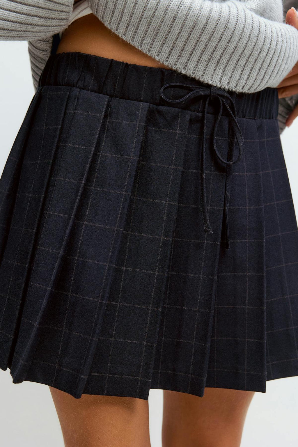 Pleated mini skirt