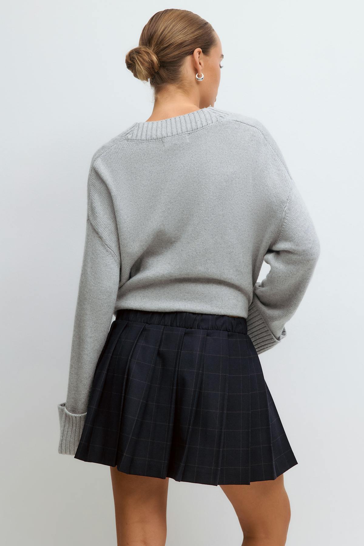 Pleated mini skirt