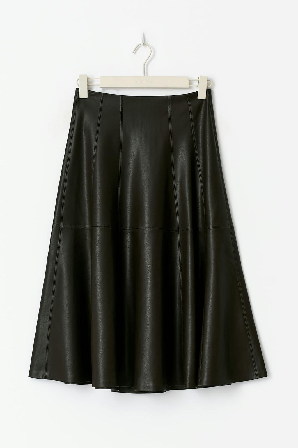Pu midi skirt