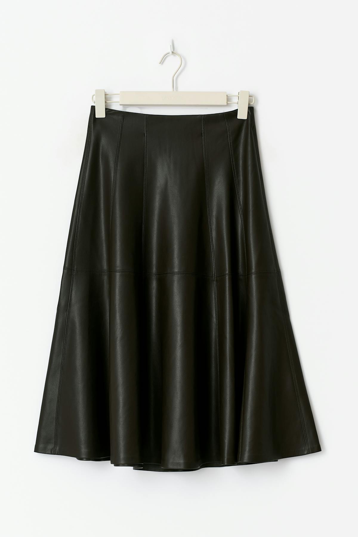 Pu midi skirt