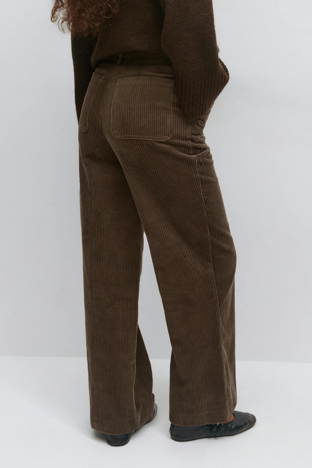 Corduroy high waist trousers