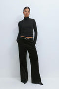 Corduroy high waist trousers