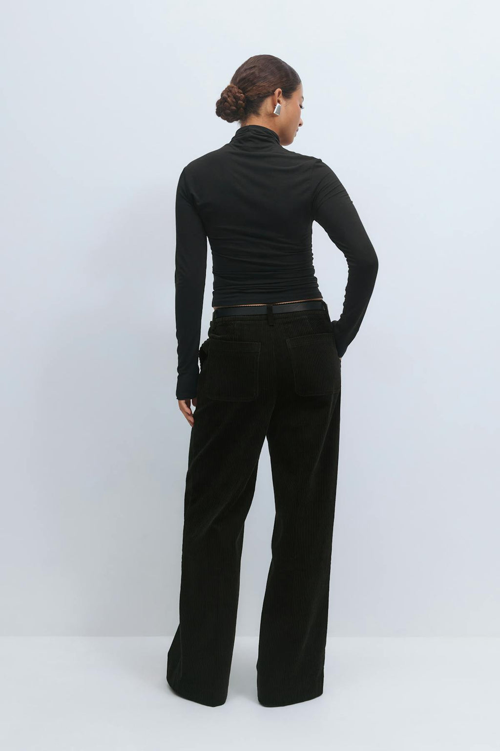 Corduroy high waist trousers