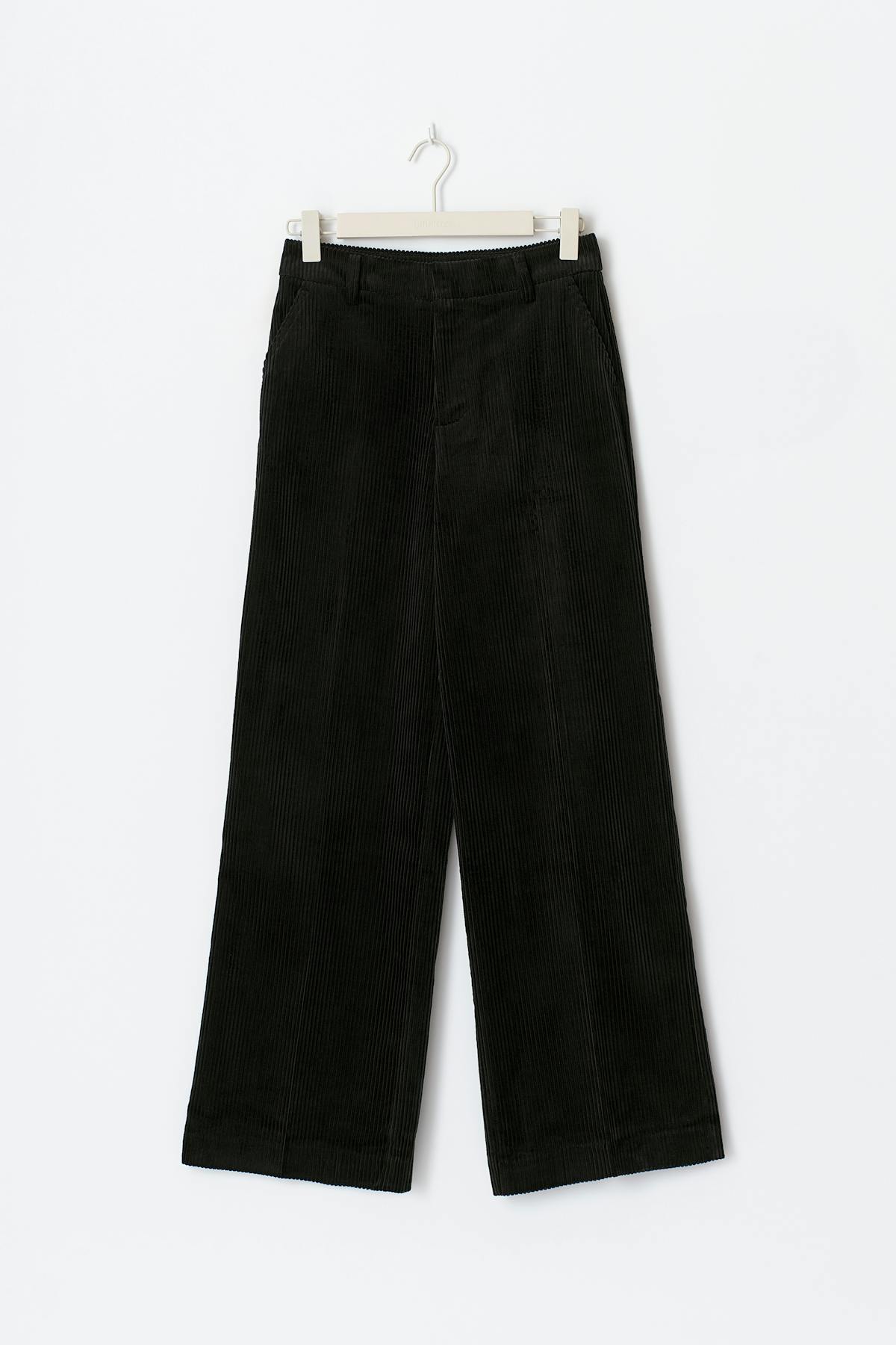 Corduroy high waist trousers