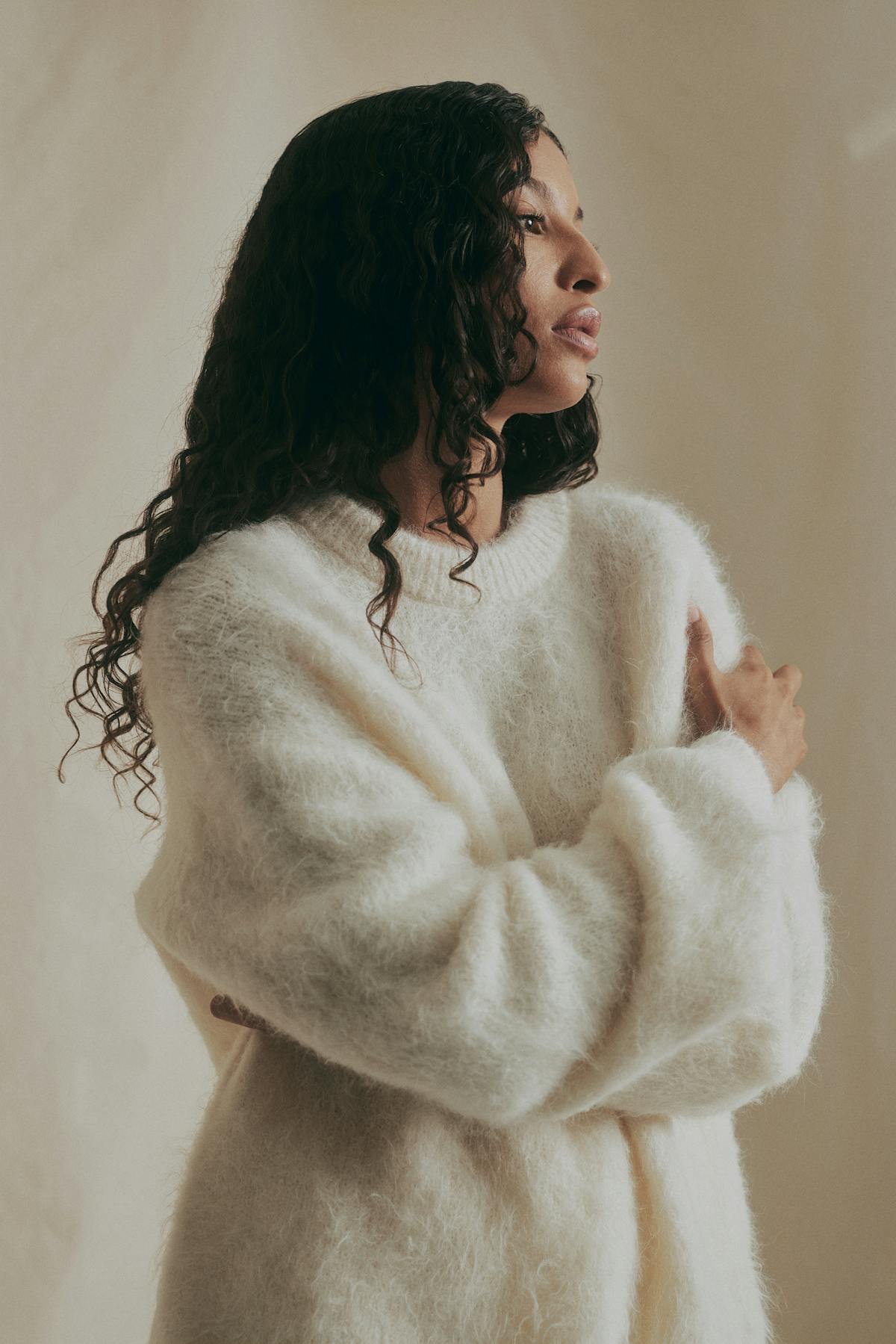 Alpaca blend knitted sweater
