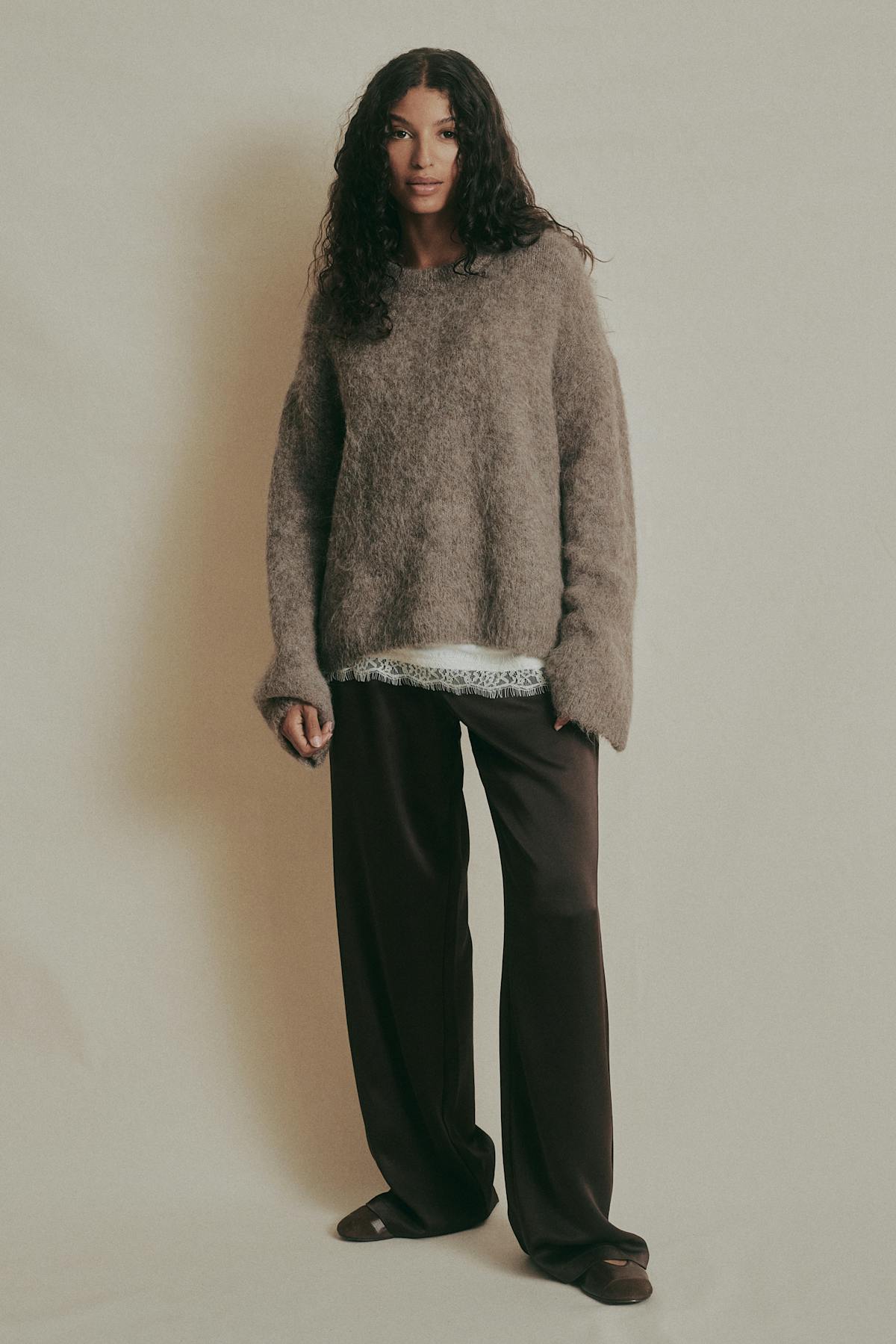 Alpaca blend knitted sweater