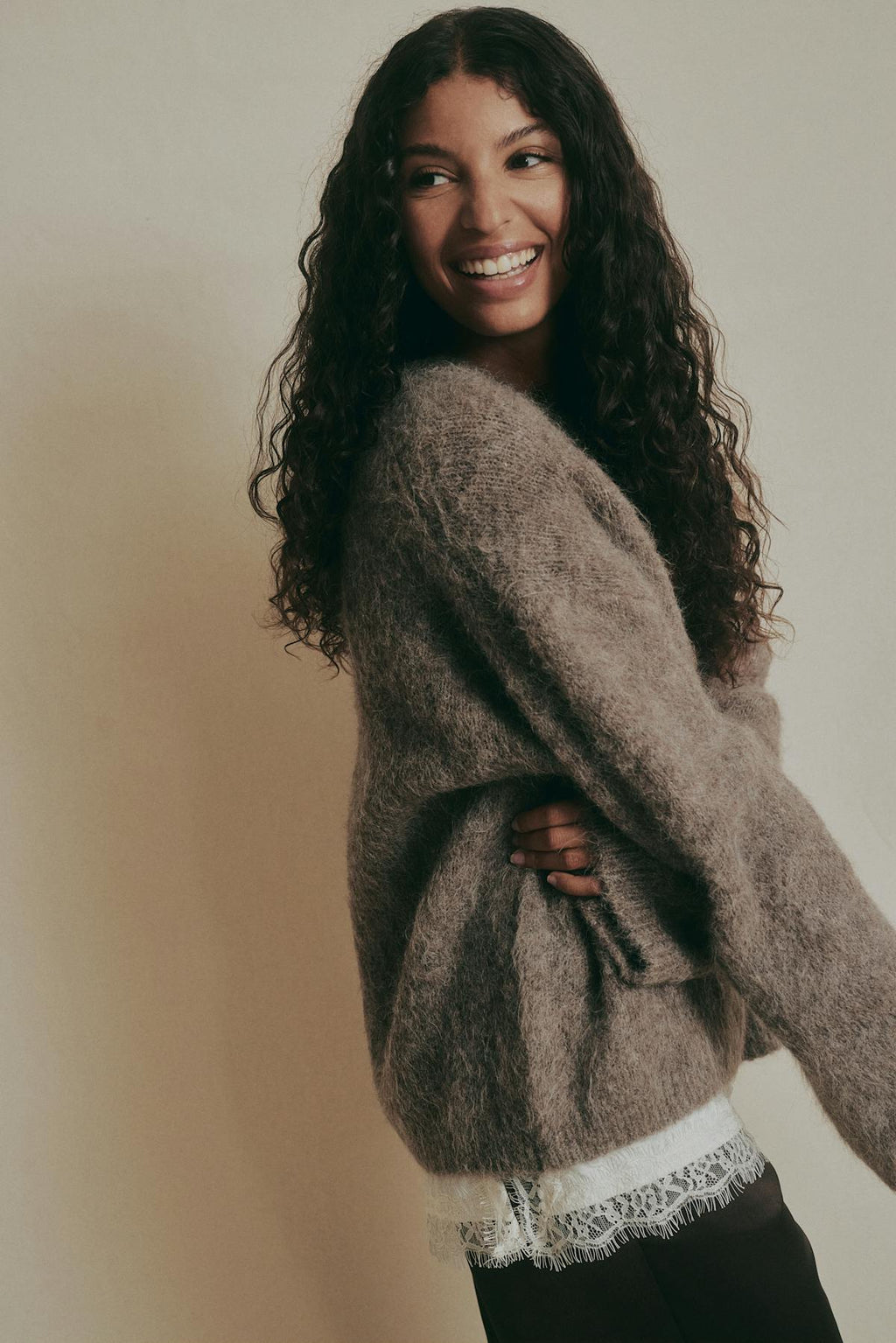 Alpaca blend knitted sweater
