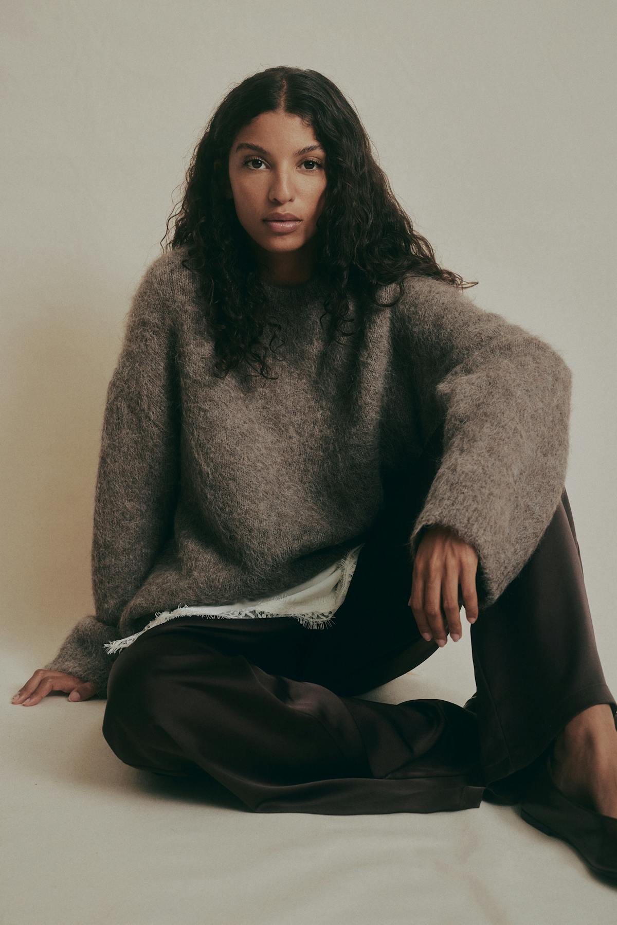 Alpaca blend knitted sweater
